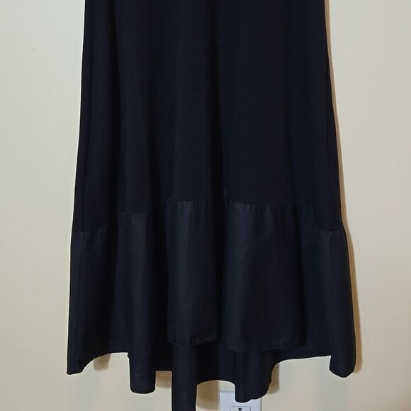 COS Paneled Black Jersey Dress Size XS Fit & Flare Modest Stealth Wealth Classic - Picture 5 of 13